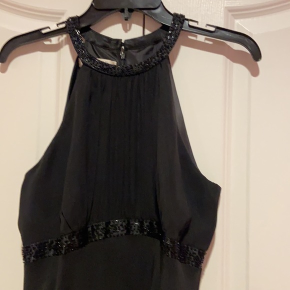 Black evening long sleeveless evening dress - Picture 2 of 7